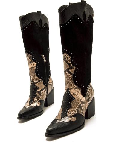 STIVALI COWBOY MARIA MARE 63710 MARRONE CON STAMPA SERPENTE MARRóN