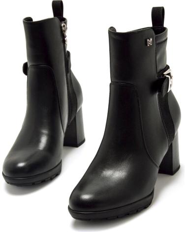ABSATZSTIEFELETTE MARIA MARE 63606 SCHWARZ MIT ZIERSCHNALLE NEGRO