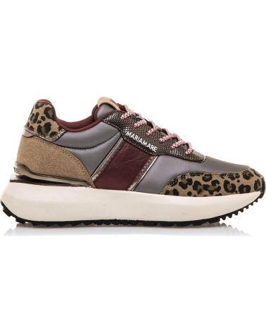 ZAPATILLAS MARIA MARE 63661 MARRÓN CON ESTAMPADO LEOPARDO MARRóN
