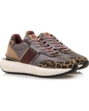 ZAPATILLAS MARIA MARE 63661 MARRÓN CON ESTAMPADO LEOPARDO MARRóN