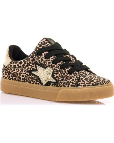 SNEAKERS MTNG 81215 DONNA STAMPA ANIMALIER MARRONE E STELLA DORATA MARRóN