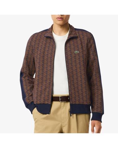 LACOSTE PARIS SWEATSHIRT MIT JACQUARD-MONOGRAMM UND REISSVERSCHLUSS NAN