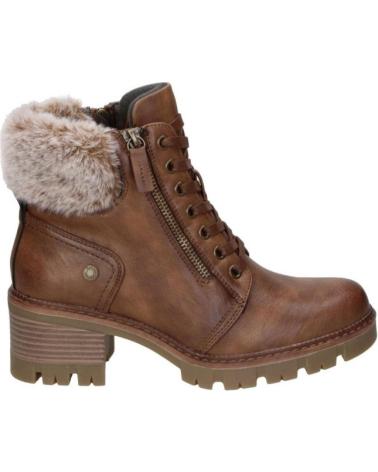 BOTÍN REFRESH 172911 CAMEL BEIGE CON TACÓN Y PELO SINTÉTICO BEIGE