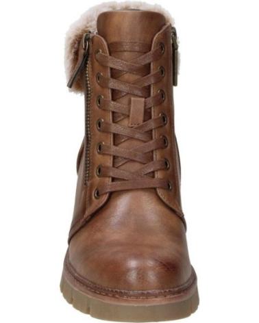 BOTÍN REFRESH 172911 CAMEL BEIGE CON TACÓN Y PELO SINTÉTICO BEIGE
