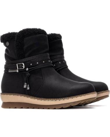 BOTINES PLANOS REFRESH 173250 NEGROS CON FORRO INTERIOR NEGRO