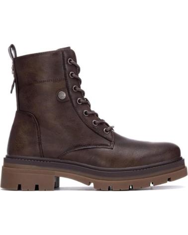 BOTINES MILITARES REFRESH 173017 TAUPE MARRONES CON CORDONES Y CREMALLERA MARRóN