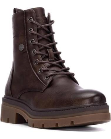 BOTINES MILITARES REFRESH 173017 TAUPE MARRONES CON CORDONES Y CREMALLERA MARRóN