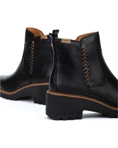 PIKOLINOS ALCARAZ W7A-8568C2 - SCHWARZE LEDERSTIEFELETTEN FÜR DAMEN BLACK