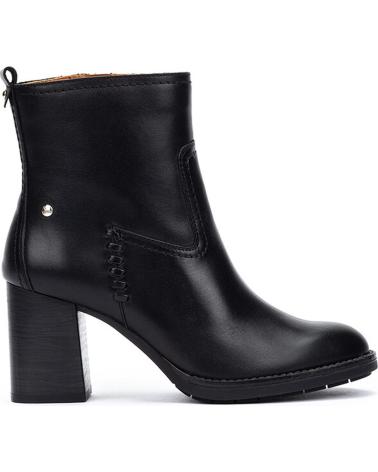 PIKOLINOS PALENCIA W9U-8945C1 - BOTAS DE PELE PRETAS COM SALTO PARA MULHER BLACK