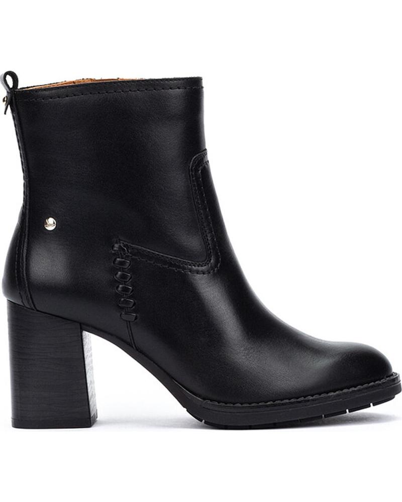 PIKOLINOS PALENCIA W9U-8945C1 - SCHWARZE LEDERSTIEFEL MIT ABSATZ FÜR DAMEN BLACK