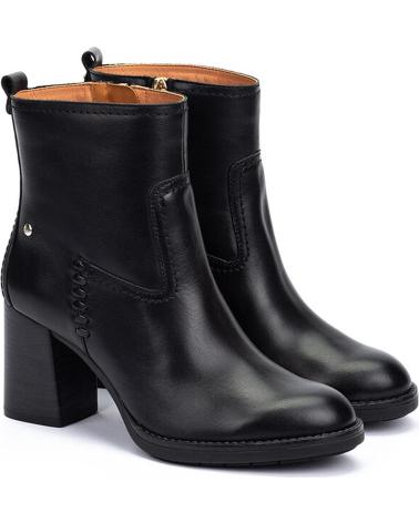 PIKOLINOS PALENCIA W9U-8945C1 - SCHWARZE LEDERSTIEFEL MIT ABSATZ FÜR DAMEN BLACK