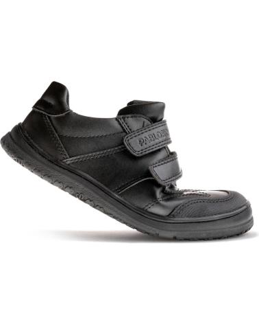 PABLOSKY ZAPATOS COLEGIALES NINO 732015 COLEGIAL DOS VELCROS BAREFOOT NEGRO
