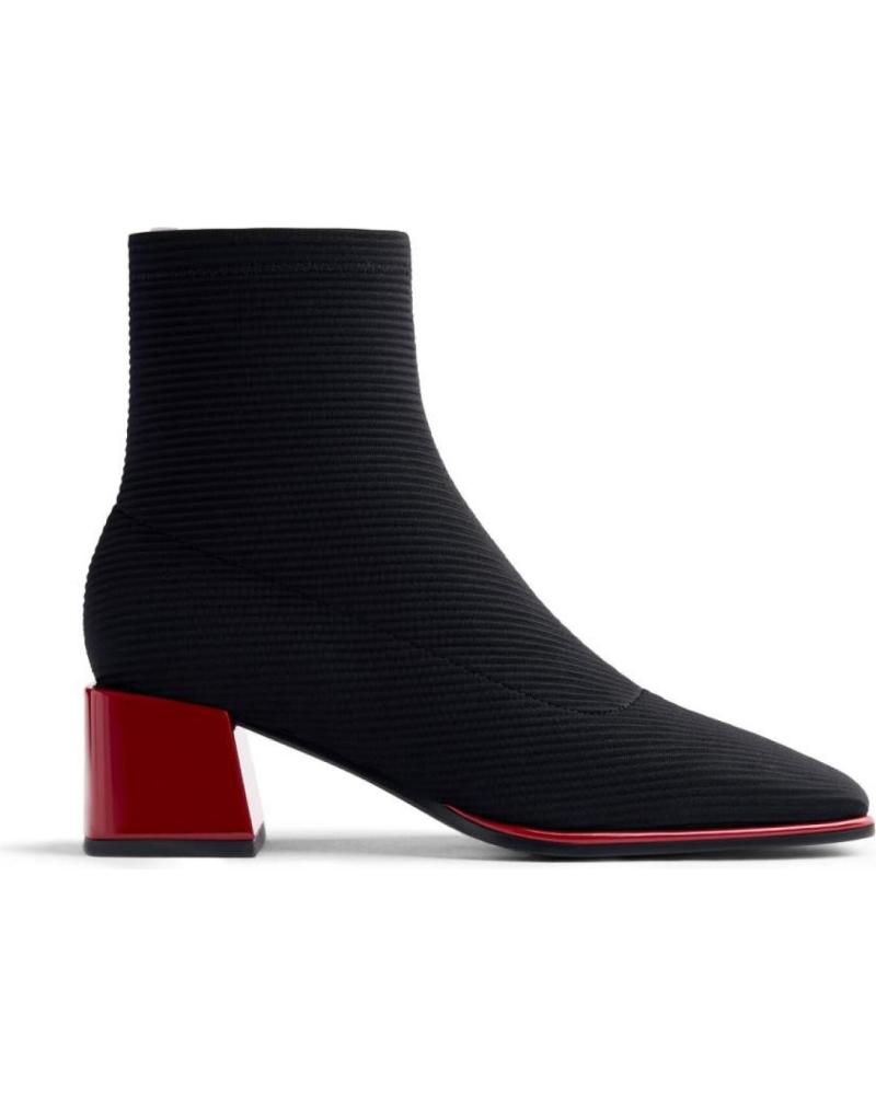 BOTTINES ÉLASTIQUES GIOSEPPO INGER 76713 NOIRES AVEC TALON ROUGE ET BOUT CARRÉ NEGRO