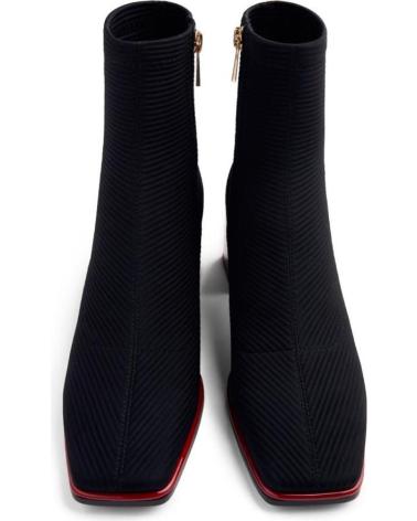 BOTTINES ÉLASTIQUES GIOSEPPO INGER 76713 NOIRES AVEC TALON ROUGE ET BOUT CARRÉ NEGRO