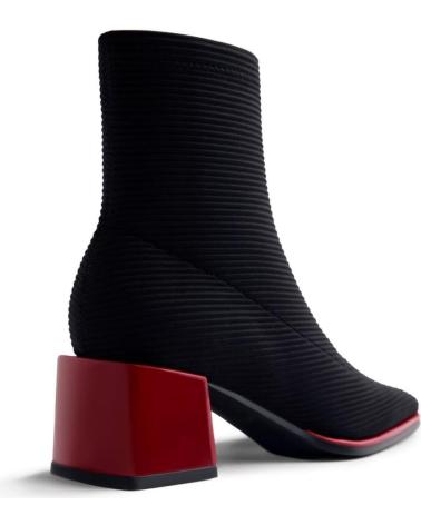 BOTTINES ÉLASTIQUES GIOSEPPO INGER 76713 NOIRES AVEC TALON ROUGE ET BOUT CARRÉ NEGRO