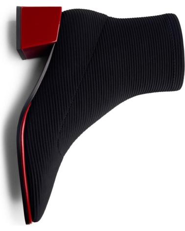 BOTTINES ÉLASTIQUES GIOSEPPO INGER 76713 NOIRES AVEC TALON ROUGE ET BOUT CARRÉ NEGRO