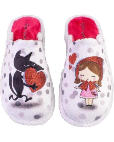 ZAPATILLAS DE CASA GARZON P224 275 DISEÑO CAPERUCITA Y LOBO GRIS GRIS
