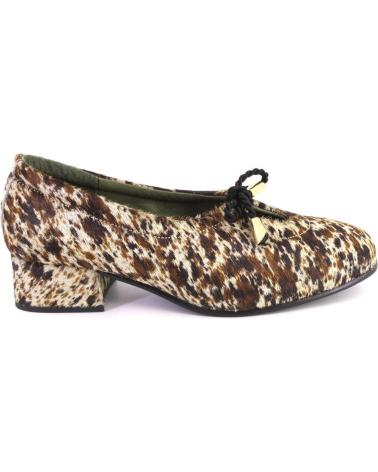 NIVAL LULU POTRO ZAPATOS DE PIEL MARRÓN ESTAMPADO ANIMAL MARRON