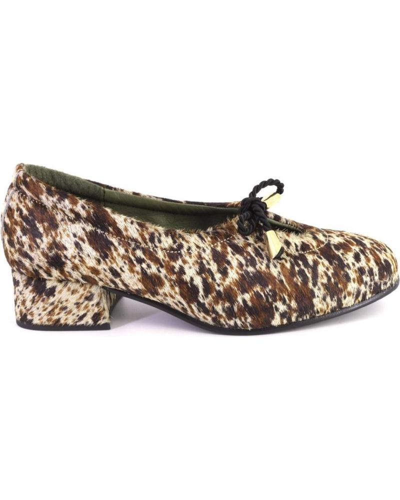 NIVAL LULU POTRO ZAPATOS DE PIEL MARRÓN ESTAMPADO ANIMAL MARRON
