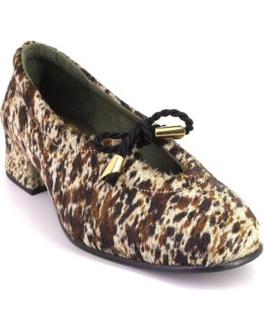 NIVAL LULU POTRO ZAPATOS DE PIEL MARRÓN ESTAMPADO ANIMAL MARRON