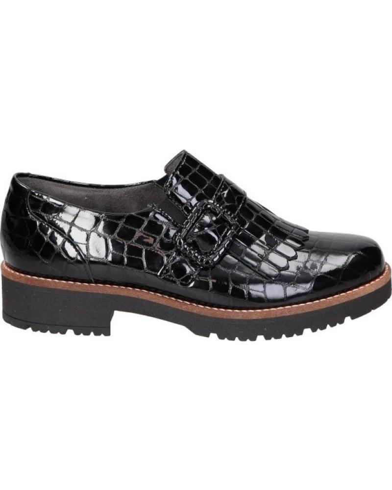 PITILLOS MOCASIN CHAROL Y FLECOS NEGRO
