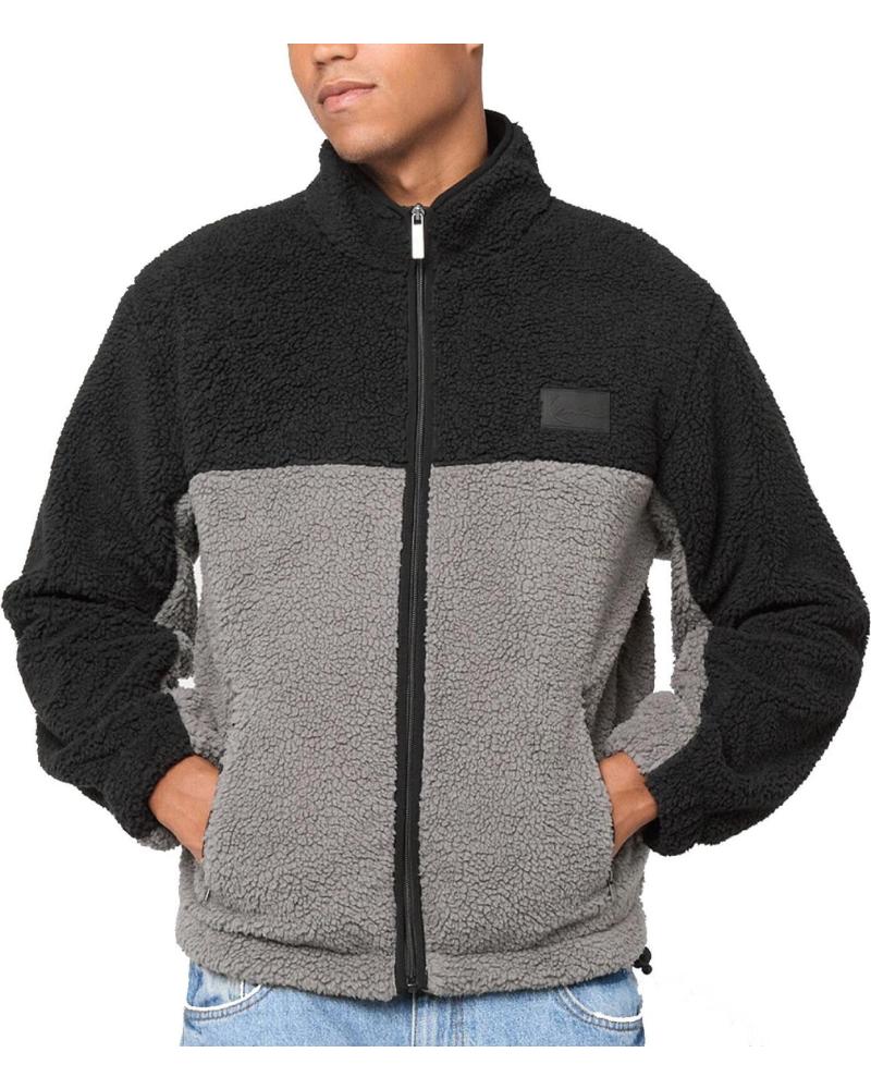 KARL KANI JAQUETA OG SIGNATURE RUBBER PATCH TEDDY ZIP NAN