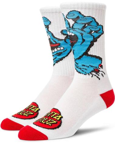 CALZINI SANTA CRUZ SCREAMING HAND SOCK BIANCO NAN