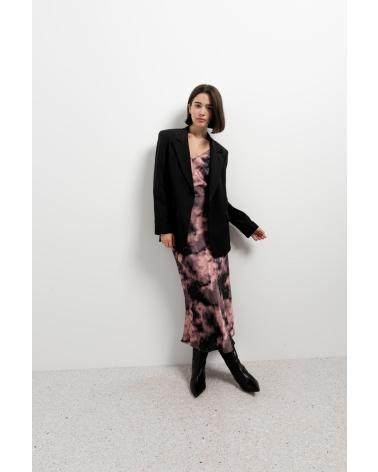 PUNTOSALAO VESTIDO ESTAMPADO TIE DYE PARA MUJER CON TIRANTES ESCOTE PIC ROSA