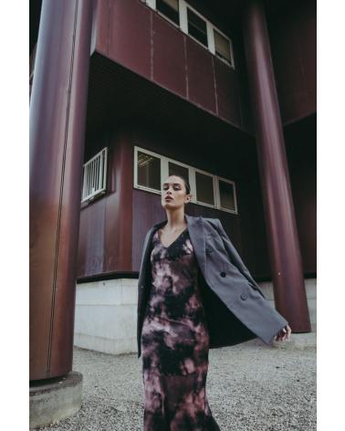 PUNTOSALAO VESTIDO ESTAMPADO TIE DYE PARA MUJER CON TIRANTES ESCOTE PIC ROSA