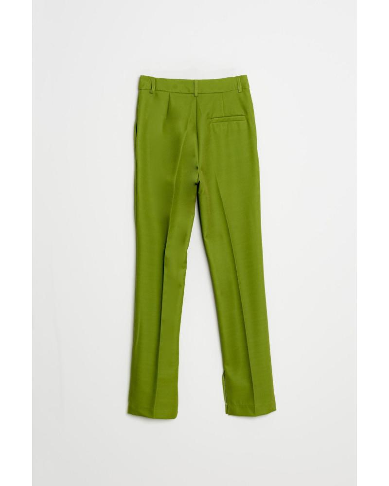 PUNTOSALAO PANTALONES ABERTURAS LATERALES MUJER COLOR VERDE TIRO ALTO VARIOS COLORES