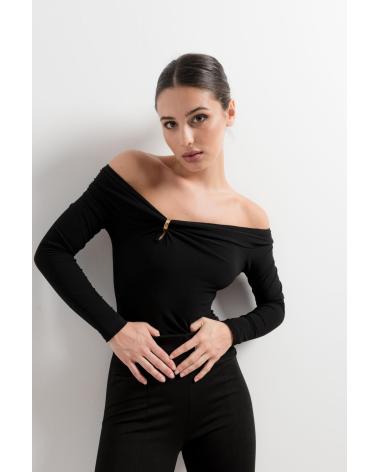 LEGGINGS FLARE PUNTOSALAO CON SPACCO ANTERIORE NERI NEGRO