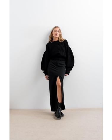 PUNTOSALAO JERSEY OVERSIZE DE MANGA GLOBO MUJER NEGRO