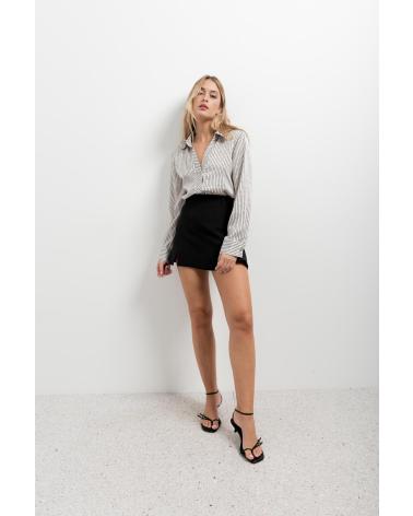 PUNTOSALAO FALDA PANTALON CON ABERTURA PARA MUJER NEGRO