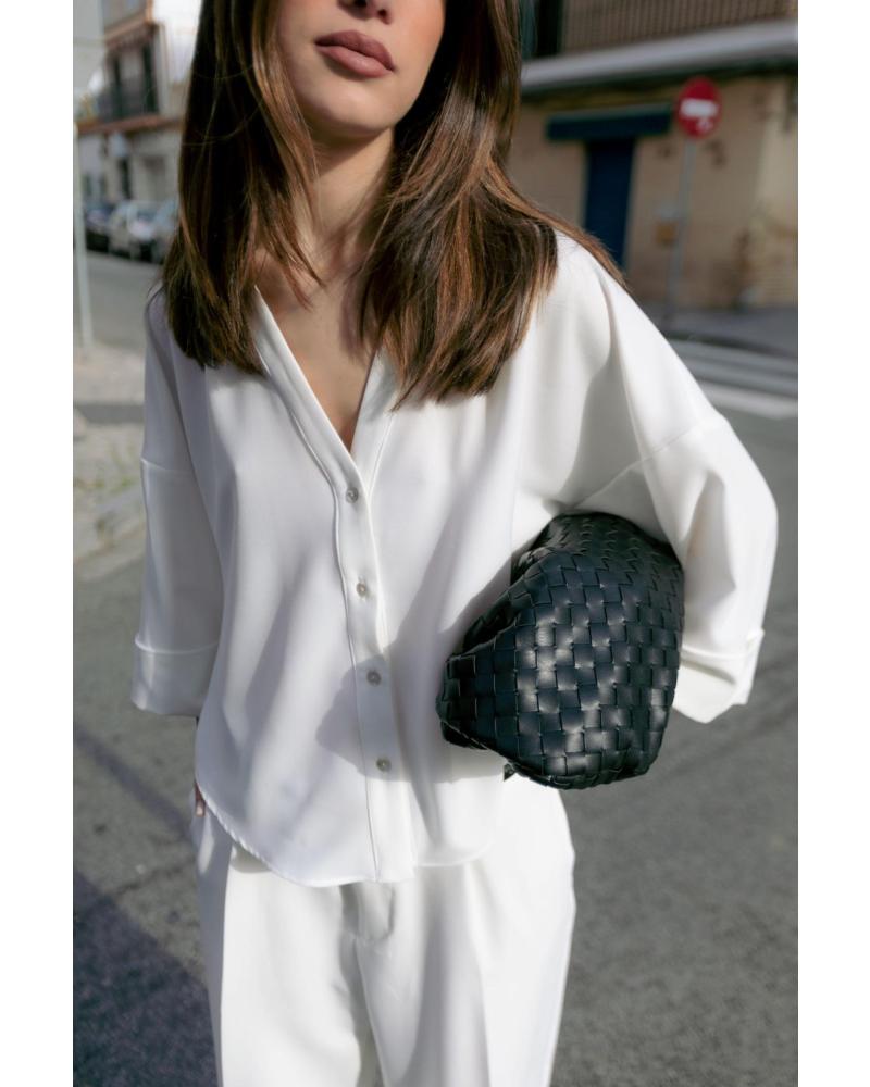 PUNTOSALAO CAMISA PUNTOSALAO OVERSIZE BLANCA DE MANGA LARGA BLANCO