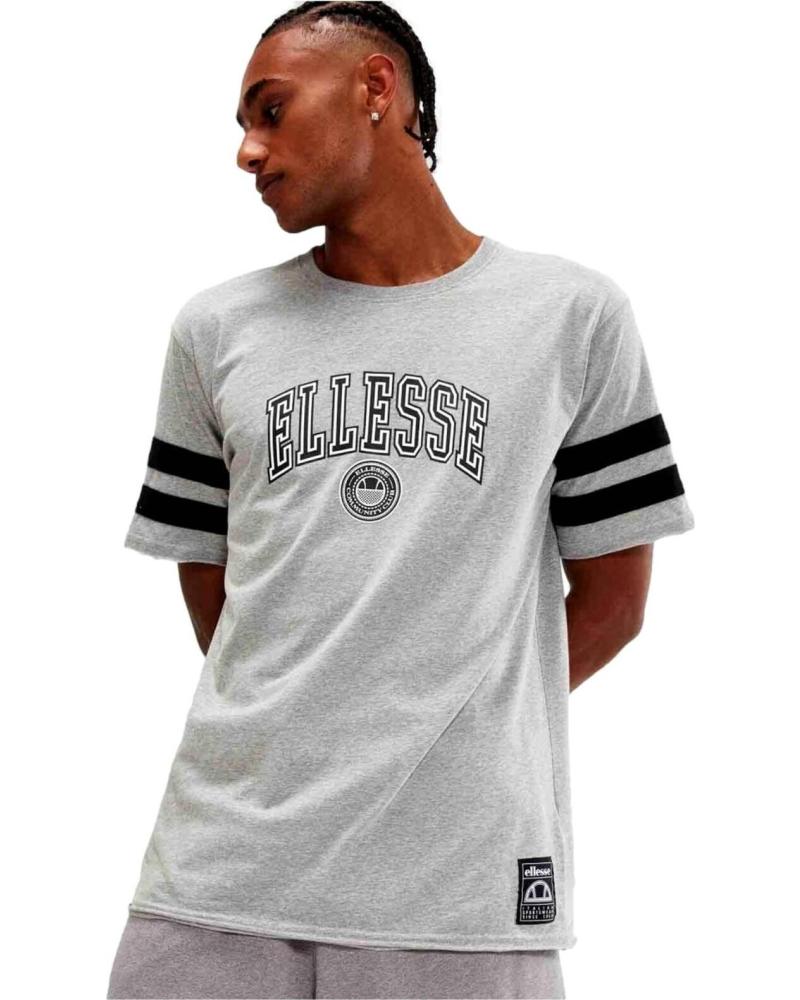 ELLESSE SHORT SPORTIF GRIS ET T-SHIRT SLATENO NOIR GRIS