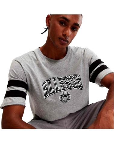 ELLESSE SHORT SPORTIF GRIS ET T-SHIRT SLATENO NOIR GRIS