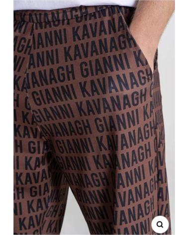 GIANNI KAVANAGH JOGGINGHOSE MIT TAG-LOGO-MUSTER BRAUN MARRON
