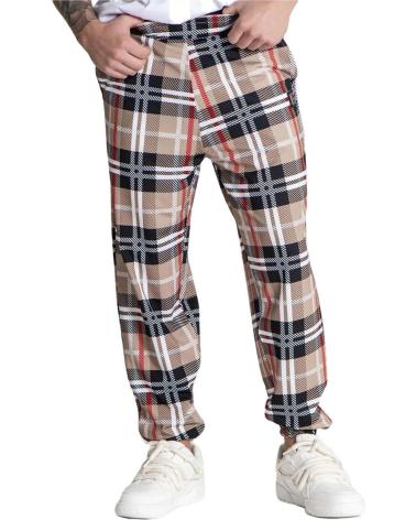GIANNI KAVANAGH JOGGINGHOSE MIT BRITISH BEIGE TARTAN-MUSTER MULTICOLOR