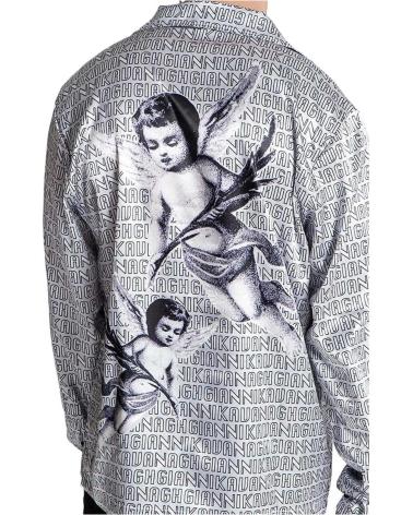 GIANNI KAVANAGH CHEMISE IMPRIMÉE TAG GRISE AVEC ANGES GRIS