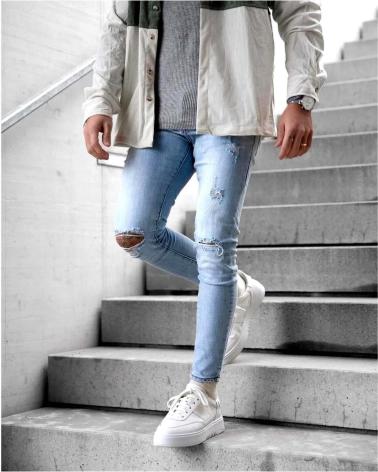 FRILIVIN PANTALON LARGO EN PARA HOMBRE AZUL