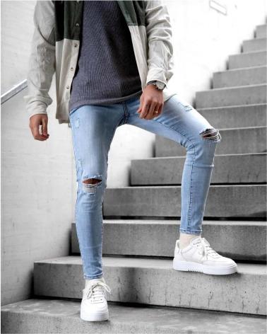 FRILIVIN PANTALON LARGO EN PARA HOMBRE AZUL