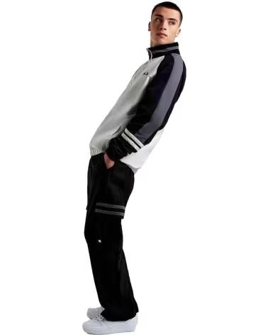 -ELLESSE-PANTALON CARGO ELLESSE SANTADI NOIR AVEC POCHES LATÉRALES-NEGRO