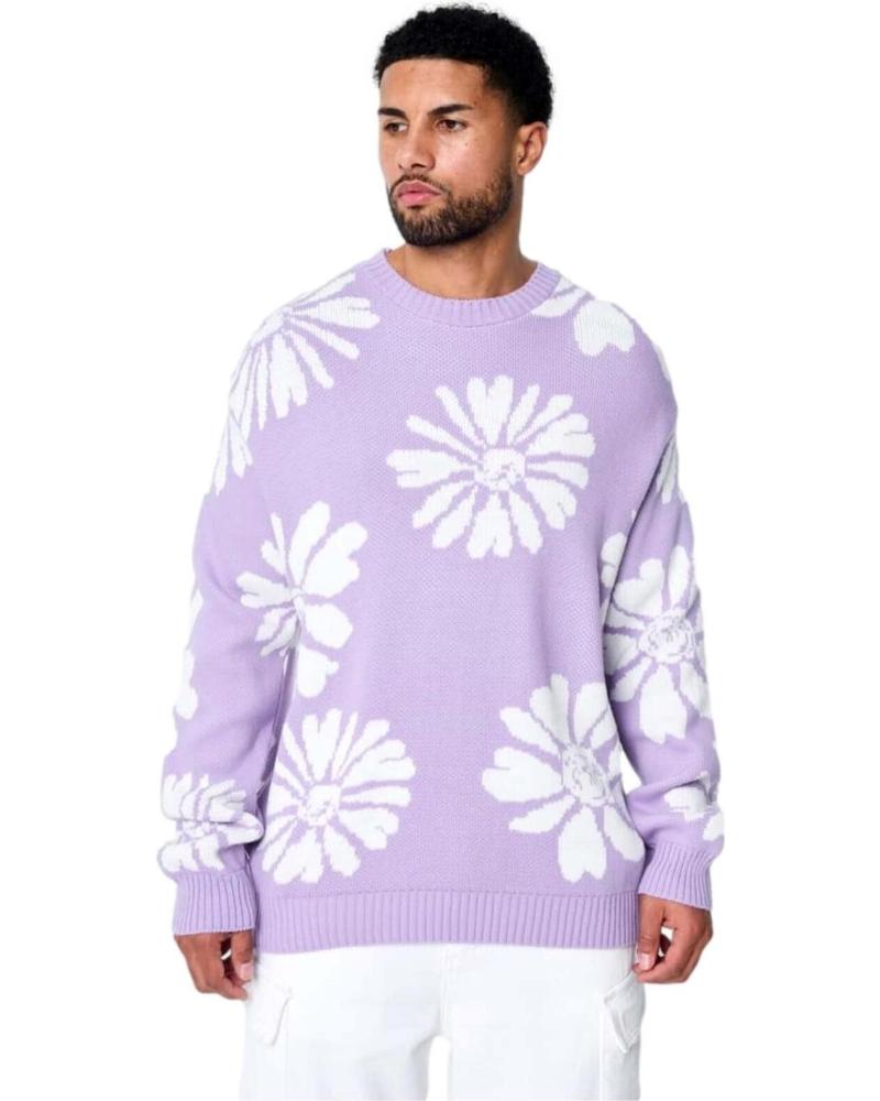 FRILIVIN MAGLIONE VIOLA CON STAMPA FLOREALE MORADO