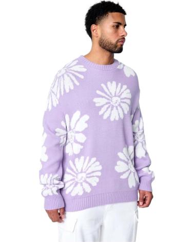 FRILIVIN MAGLIONE VIOLA CON STAMPA FLOREALE MORADO