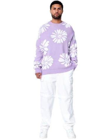 FRILIVIN MAGLIONE VIOLA CON STAMPA FLOREALE MORADO