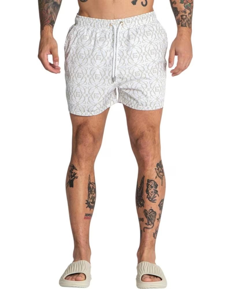 GIANNI KAVANAGH BADEHOSE SHORTS NOUVEAU GOLD WEISS BLANCO