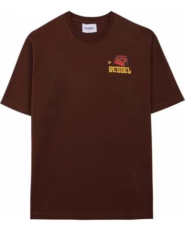 BESSEL FRIENDS T-SHIRT UNISEXE MANCHES COURTES GET TO WORK BTS003F24 MARRóN