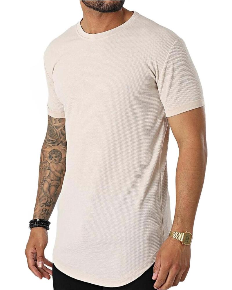 FRILIVIN CAMISETA GAUFFRE COUPE ARRONDIE BEIGE
