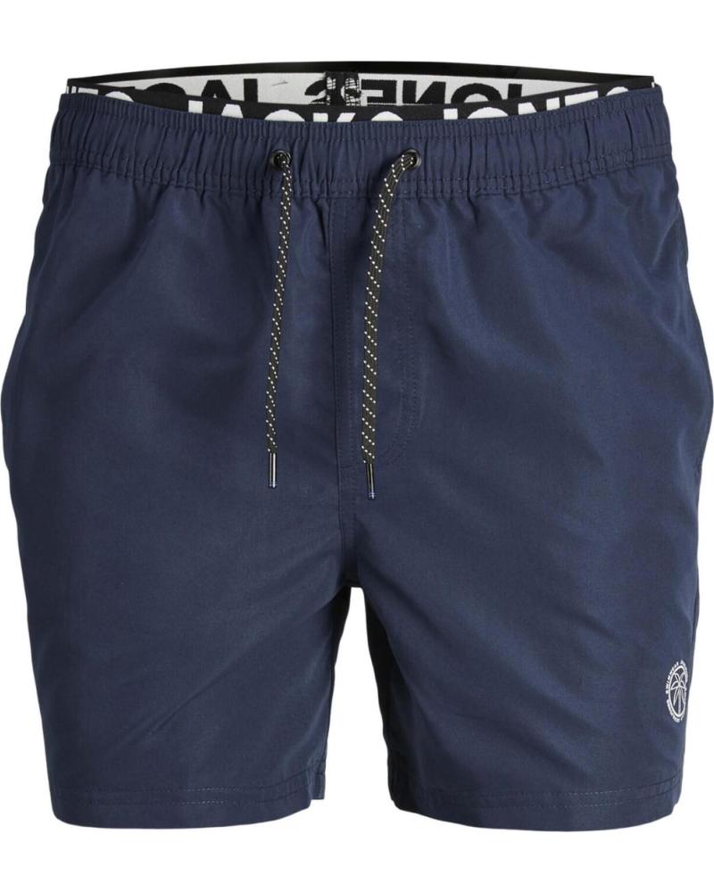 JACK & JONES BADEHOSE MIT KORDELZUG - MARINEBLAU AZUL