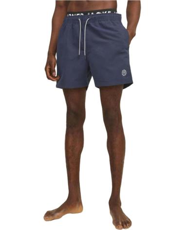 JACK & JONES BADEHOSE MIT KORDELZUG - MARINEBLAU AZUL